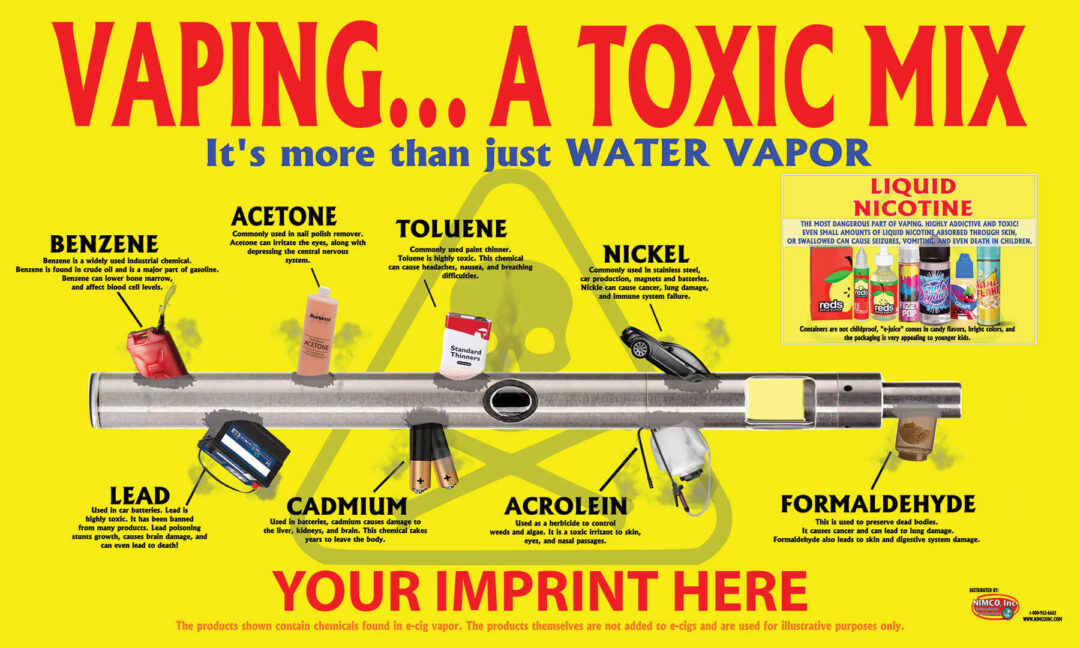 Vaping Prevention Banner (Customizable): VAPING…A TOXIC MIX