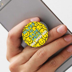 Vaping Prevention PopUp Phone Gripper (Customizable): HAPPY & VAPE FREE