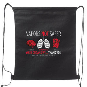 Vaping Prevention Backpack (Customizable): Vapors Not Safer