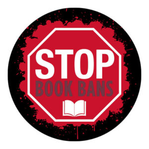 Library Laptop Sticker: Stop Book Bans