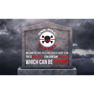 Fentanyl Banner: Millions Of Fake Pills Are Seized Every Year