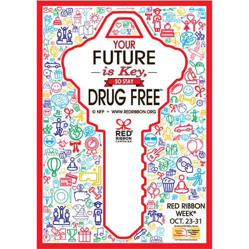 Your Future Is Key, So Stay Drug Free. Poster