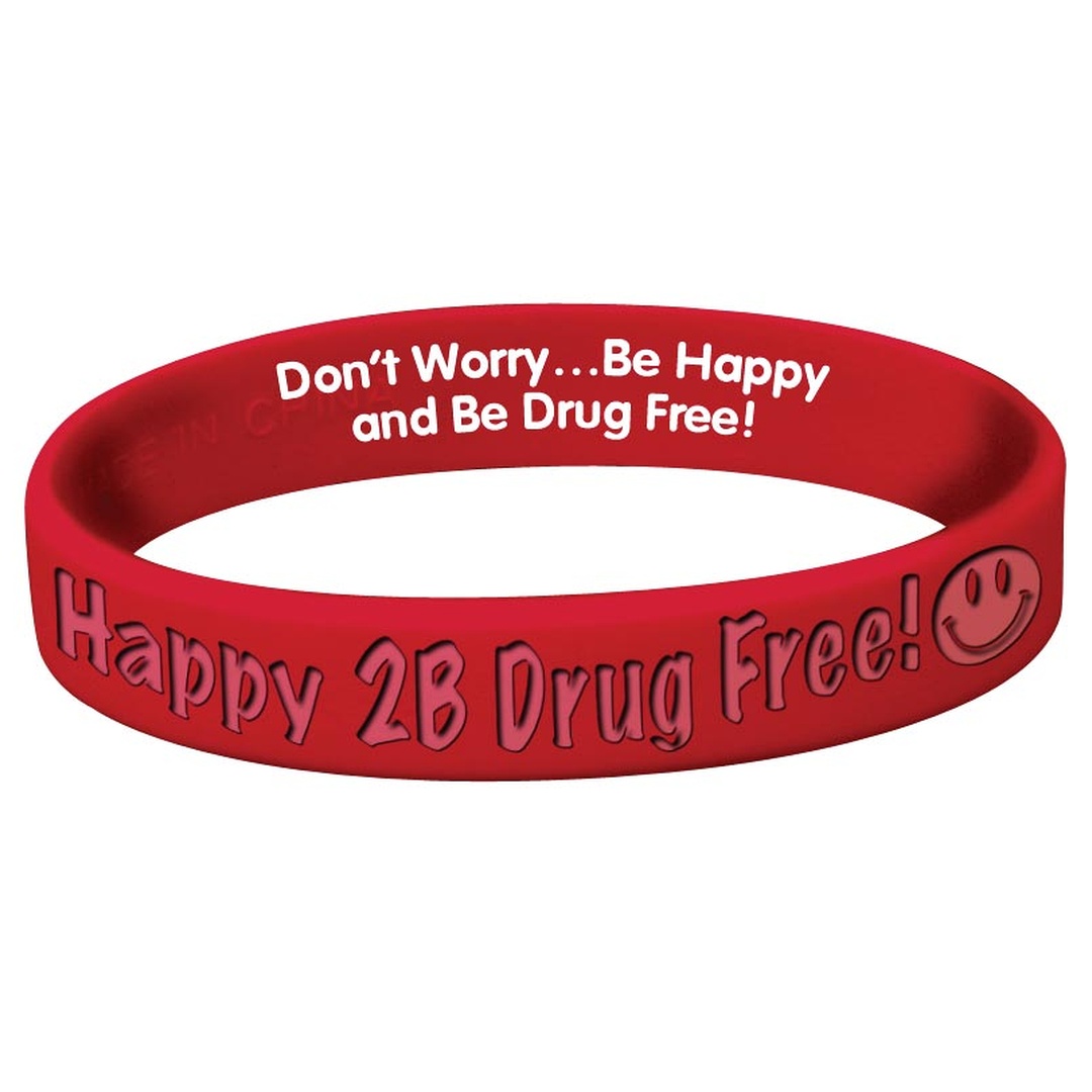 Happy 2b Drug Free! Silicone Bracelet