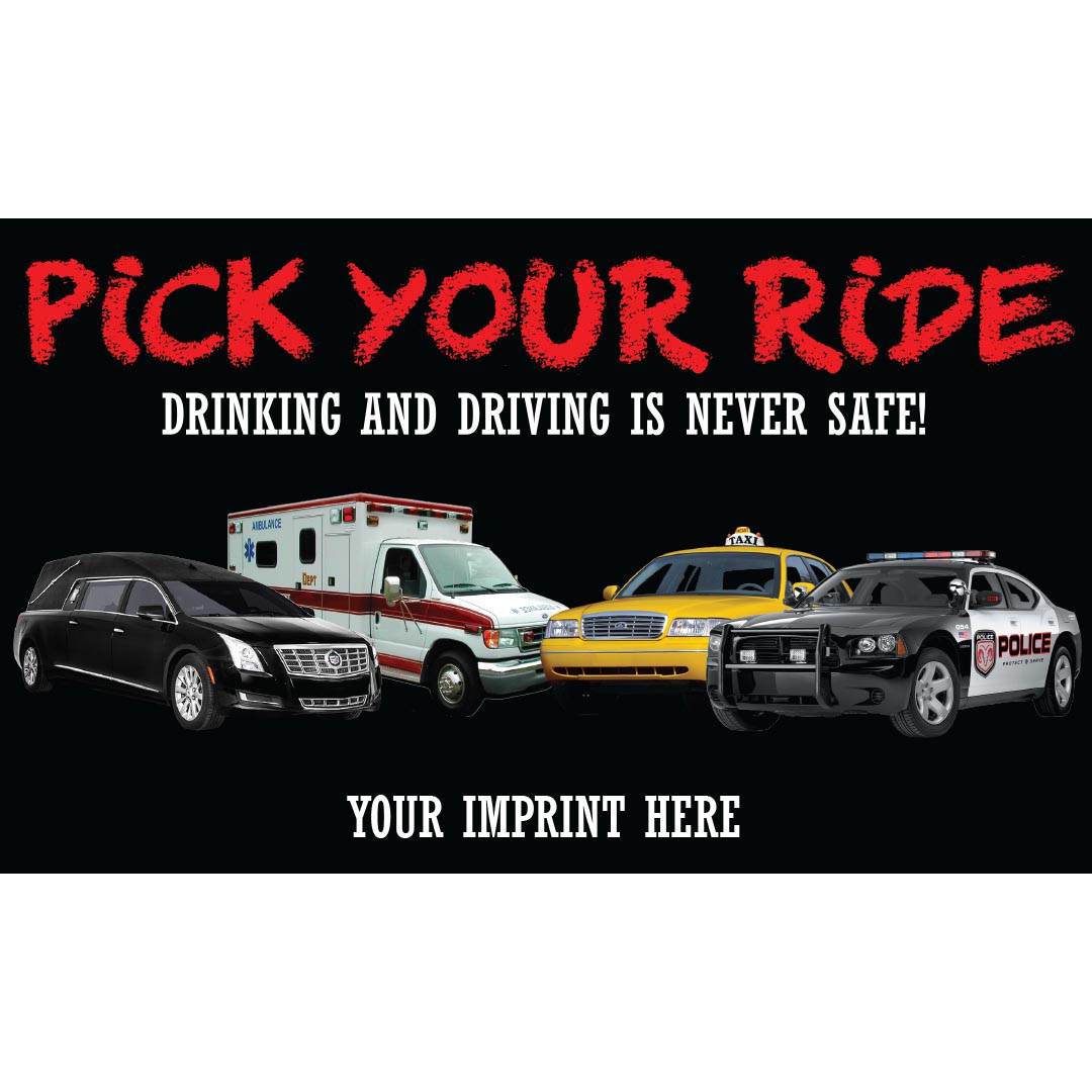 Drinking and Driving Banner (Customizable): Pick Your Ride
