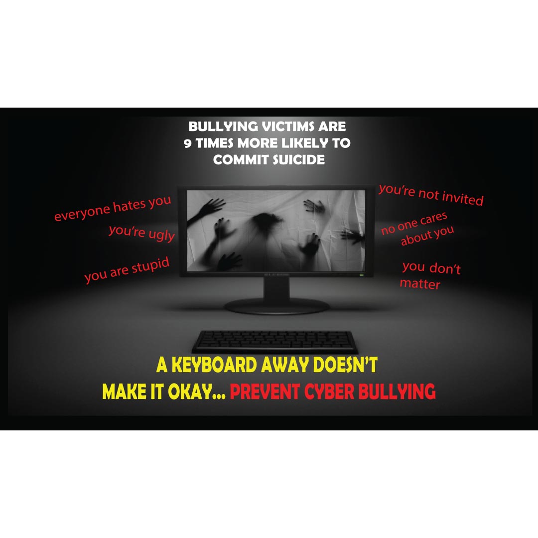 Bullying Prevention Banner (Customizable): A Keyboard Away Doesn’t Make It Okay