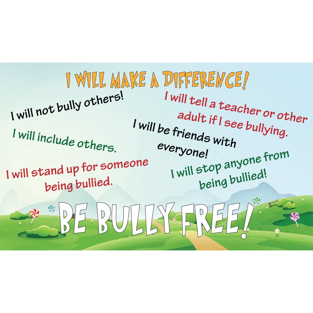 Bullying Prevention Banner (Customizable): I Will Make A Difference