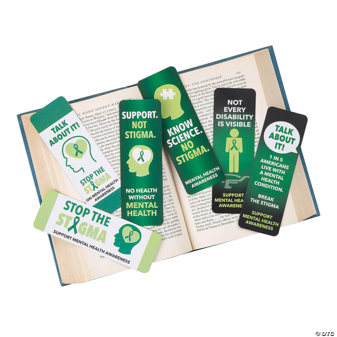 Mental Health Awareness Bookmarks – Laminated – Set of 48