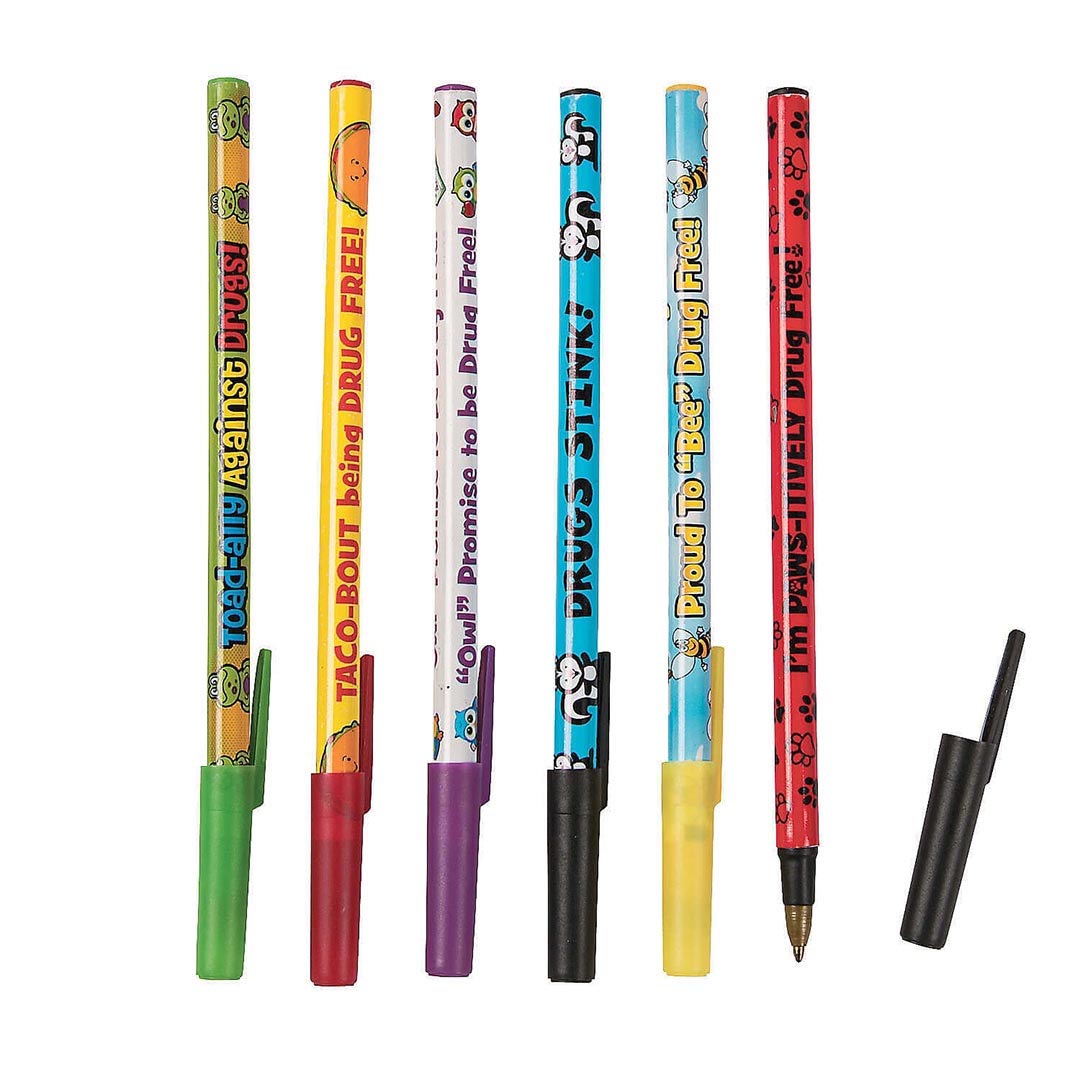 Drug Awareness Stick Pen Assortment – Set of 72