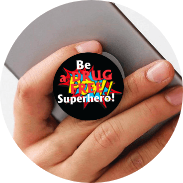 Drug-Free Phone Grippers