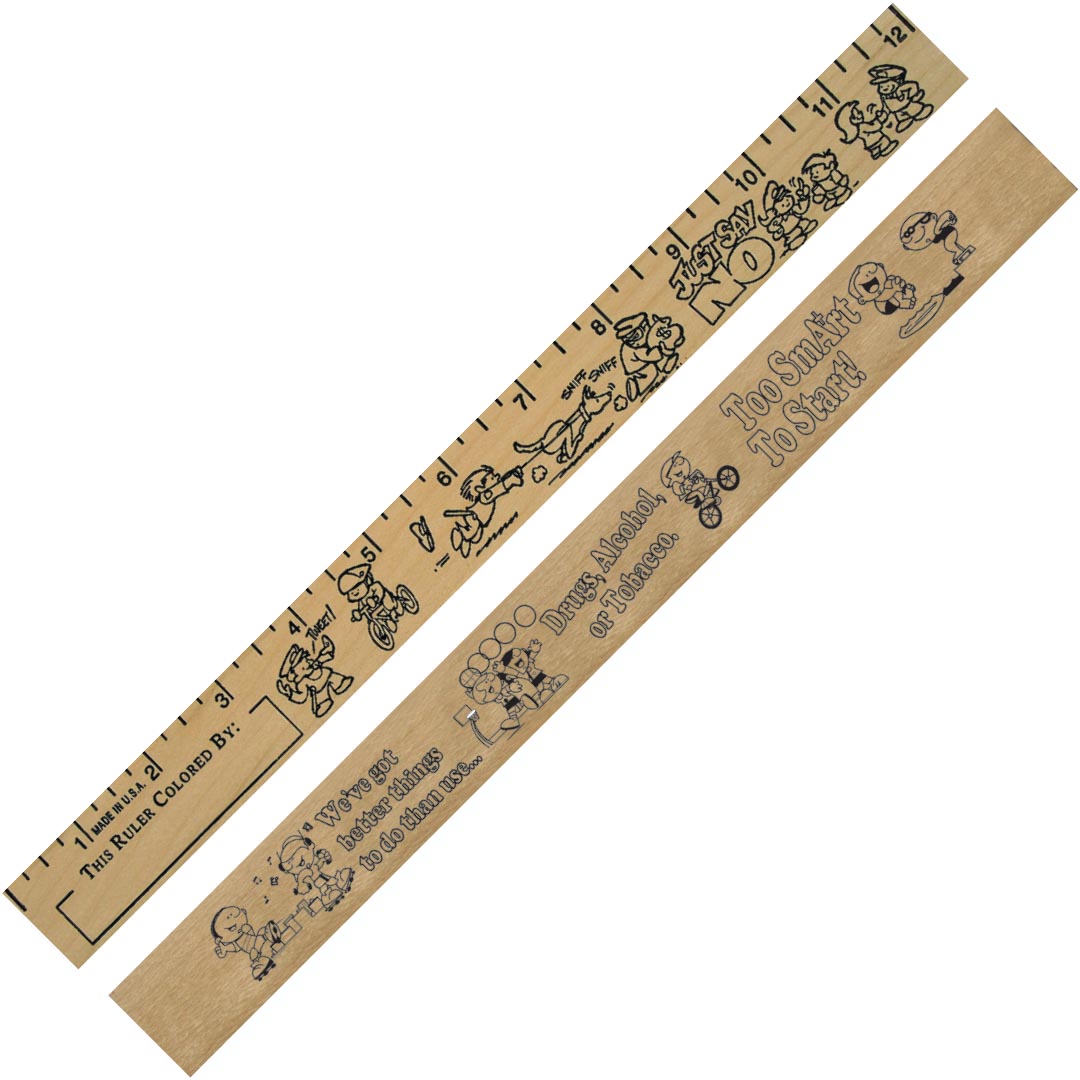 Just Say No Color-Me Double-Sided Ruler  (12 inch)