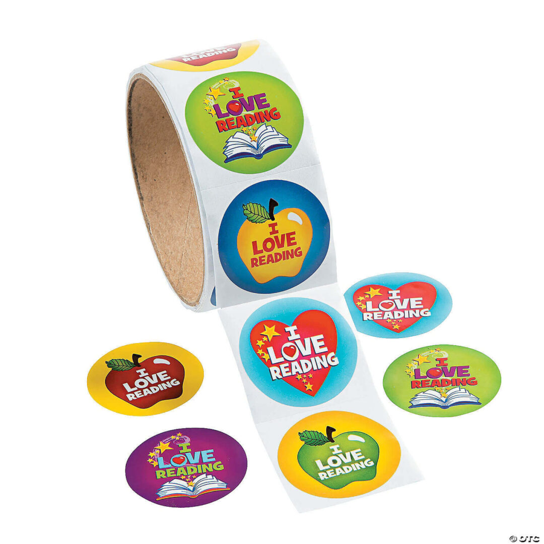Stickers: I Love Reading – Rolls of 100
