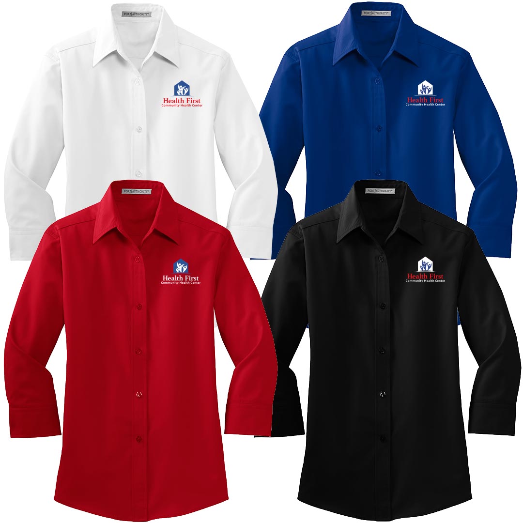Health First Port Authority® Ladies 3/4-Sleeve Easy Care Shirt