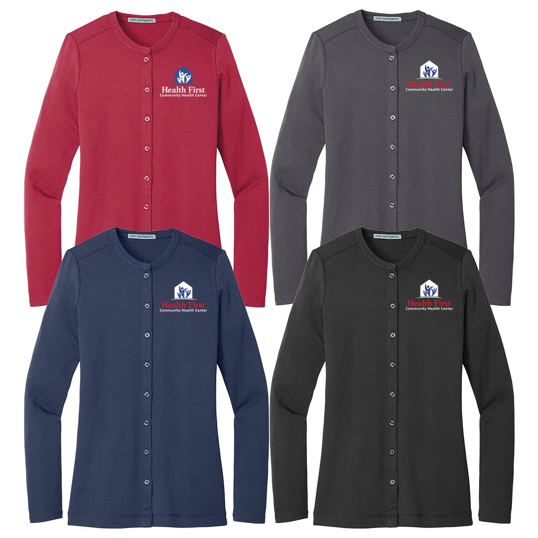 Health First Port Authority® Ladies Concept Stretch Button-Front Cardigan
