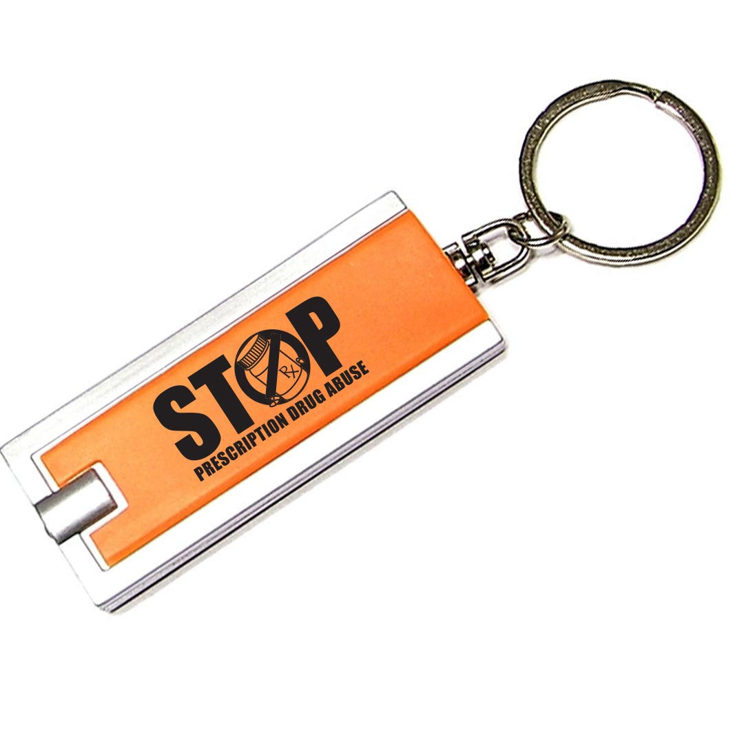 Stop Prescription Drug Abuse – LED Flashlight Keychain