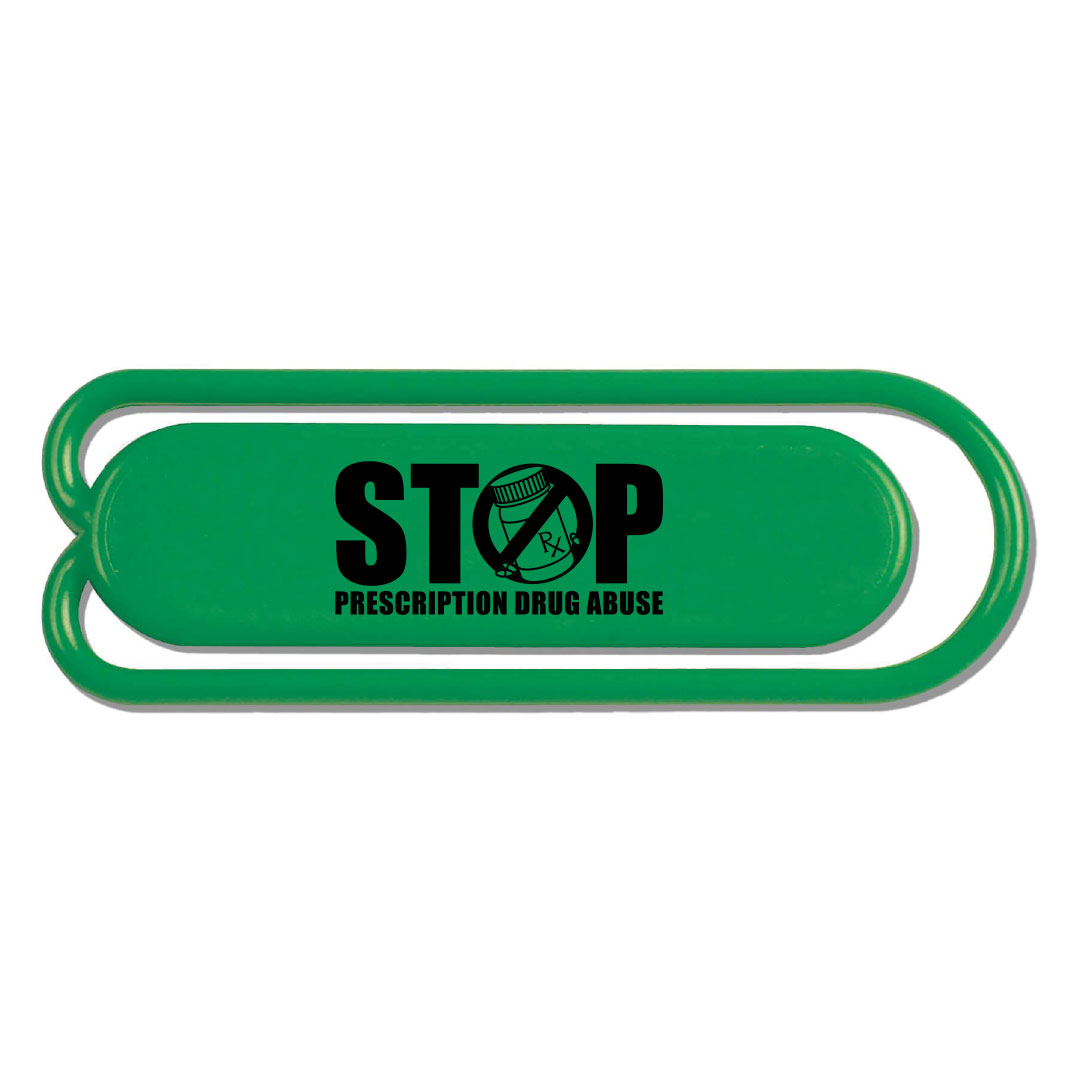 STOP Prescription Drug Abuse Paper Clip