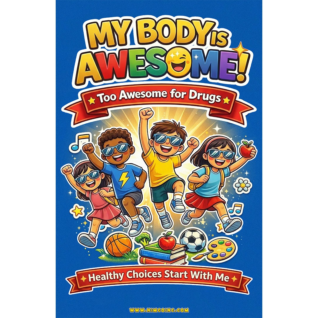Drug Prevention Banner: My Body Is Awesome-Too Awesome For Drugs Drug Prevention Banner: My Body Is Awesome-Too Awesome For Drugs
