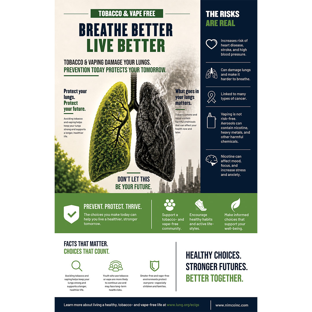 Vaping Prevention Banner: Breath Better Live Better Vaping Prevention Banner: Breath Better Live Better