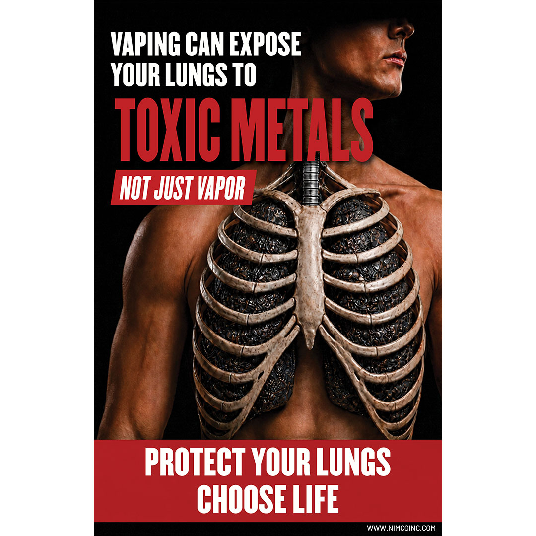 Vaping Prevention Banner: Vaping Can Expose Your Lungs To Toxic Metals Vaping Prevention Banner: Vaping Can Expose Your Lungs To Toxic Metals