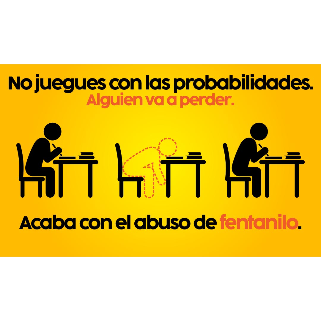 Fentanyl Banner: Don’t Play The Odds. Stop Fentanyl Now. (Spanish)