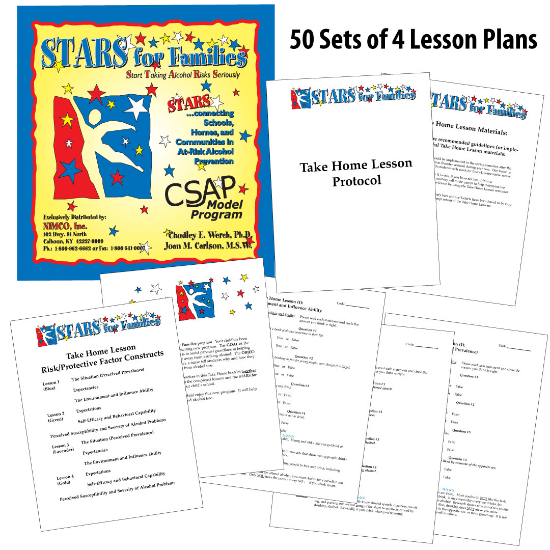 STARS for Families-Additional Take Home Lessons for Stars for Families (50 sets of 4)