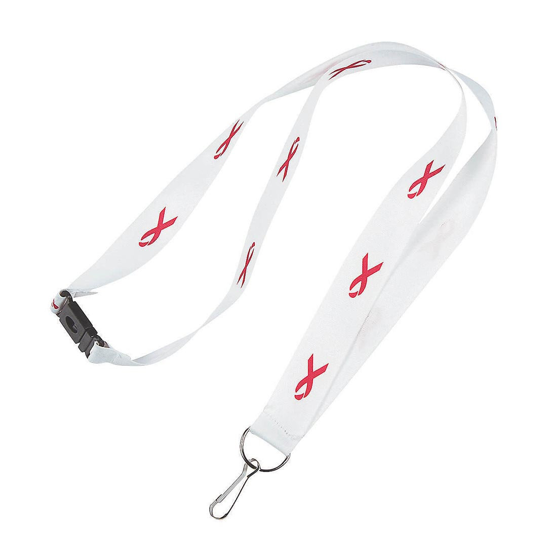 Awareness Ribbon Badge Holder Lanyards – Set of 12