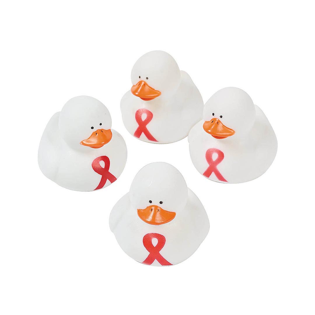 Awareness Ribbon Rubber Ducks – Set of 12