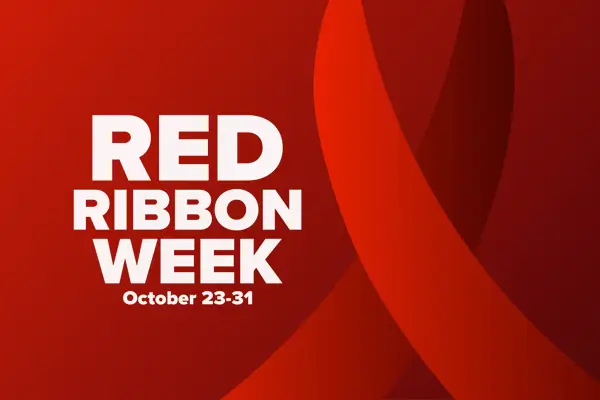 Red Ribbon Week October 23-31 awareness graphic