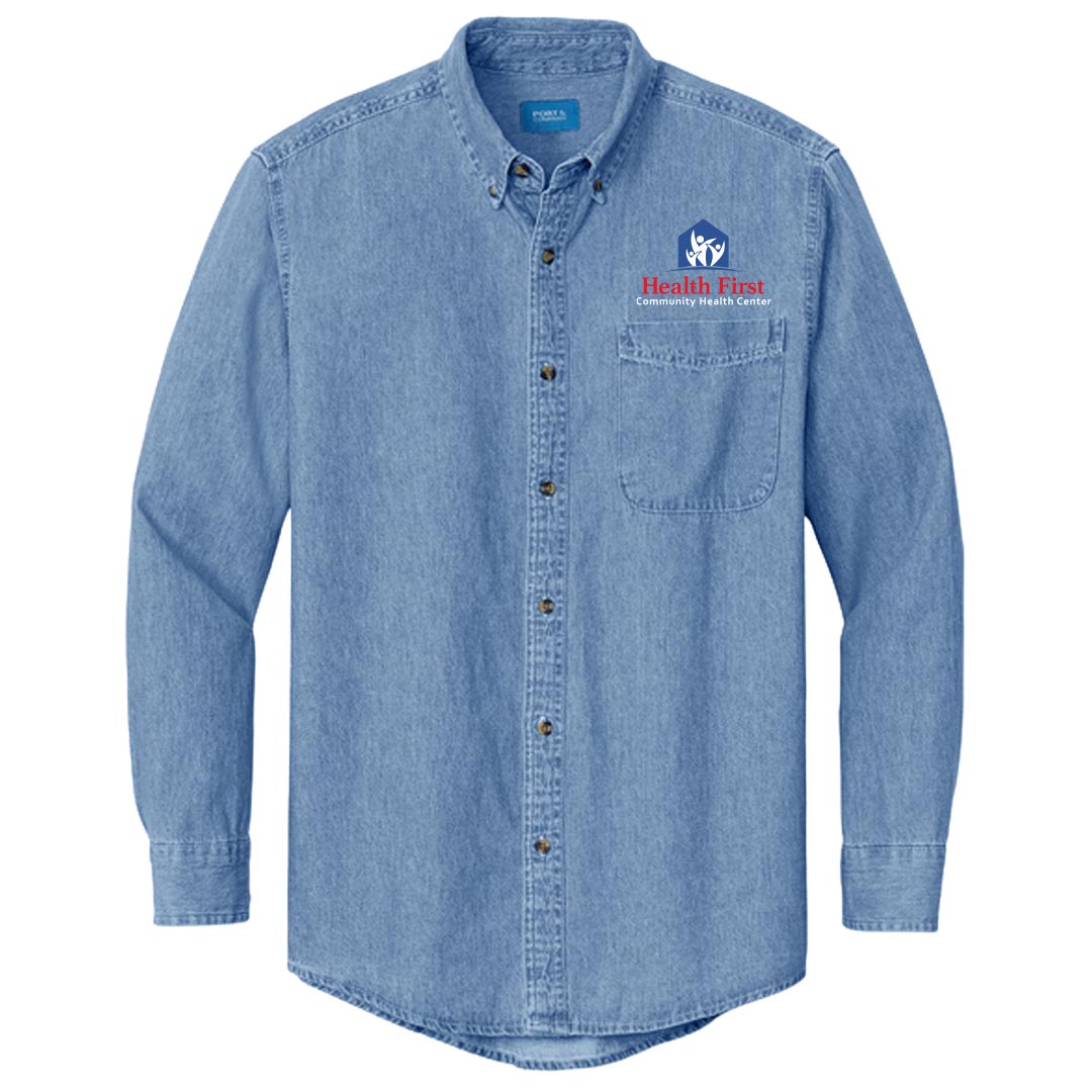 Health First Port & Company® – Long Sleeve Value Denim Shirt