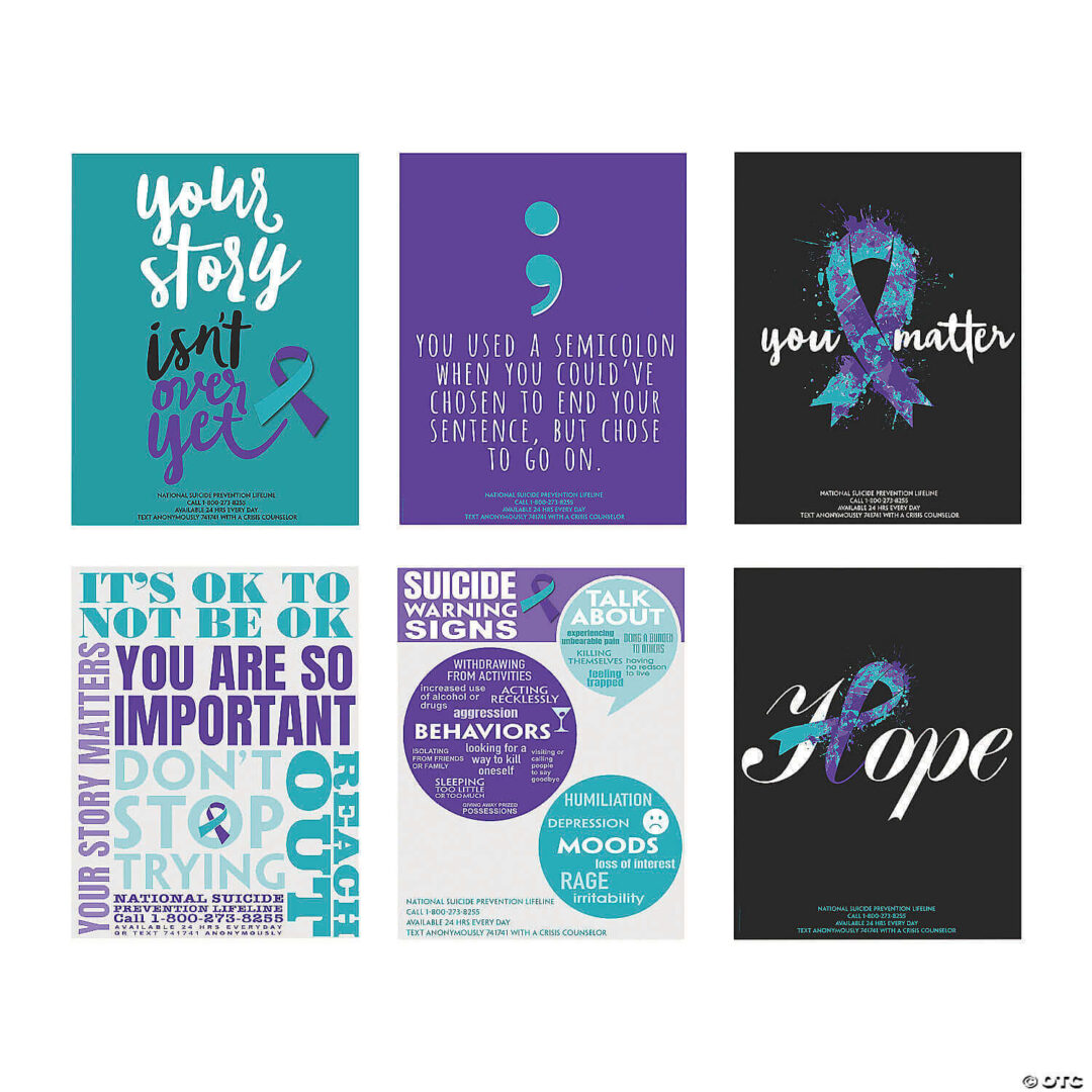 Suicide Awareness Posters (Set of 6)
